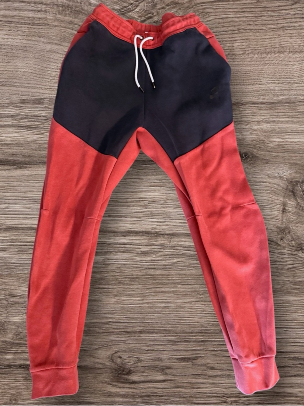 Nike Mens' Two-Tone Red and navy blue Jogger Pants